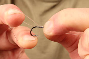 2. Create a loop eye - it may need to be larger so you can whip it up the hookshank.