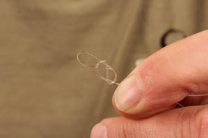 Step 6. We recommend a well tied figure of 8 loop knot for quick attachment to swivels and clips.