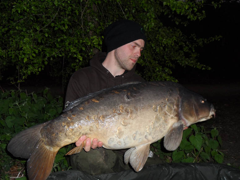 I couldn’t believe it my first trip and a 30lb carp. Not a PB, but what a stunning mirror it was!