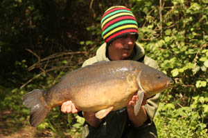 A stunning 24lb 10oz common was soon followed by this 24lb 8oz mirror.
