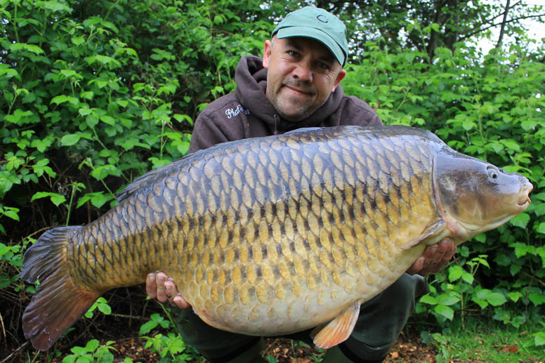 Leon's new PB common weighing 49lb 12oz caught whilst testing our new Trick Link boom section material.