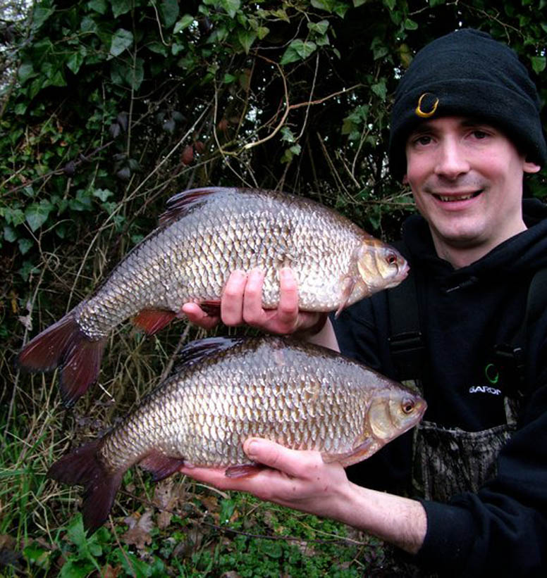 This brace of roach weighing 3lb 1oz 3lb 6oz roach fell to a helicopter rig.