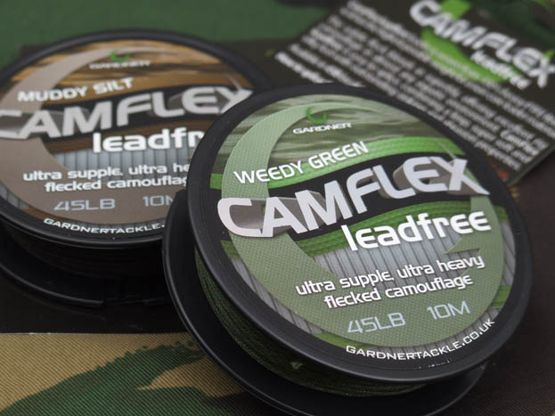 Nick like's to use Camflex Leadfree in muddy silt (45lb) for his low-viz leaders.