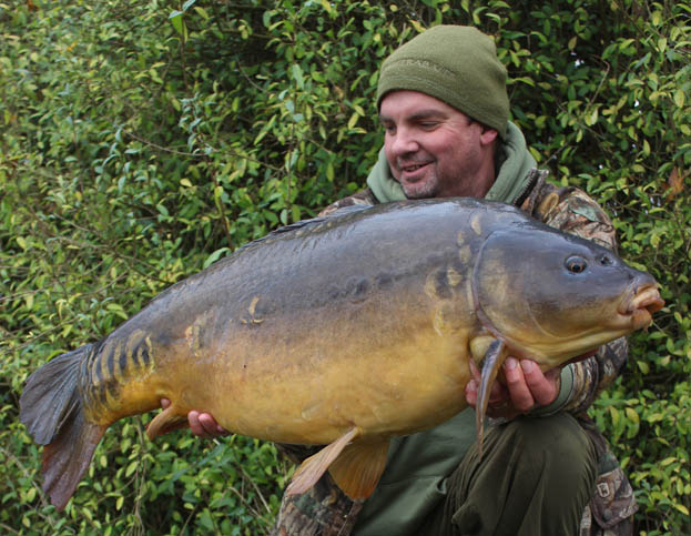A very speedy bite resulted in the shape of a 34lb 12oz mirror.