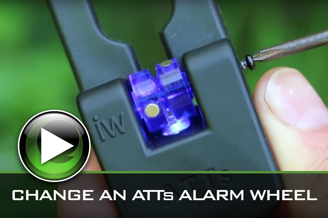 carp fishing how to change a whell on an ATT alarm