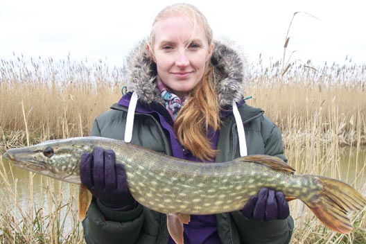 pike fishing with my wife