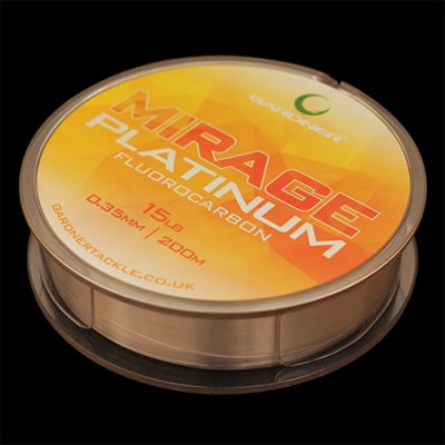 Línea De Pesca De Fluorocarbono Gardner Tackle Mirage - 200 Metros, Ideal Para Carpa O Lucio, Invisible Bajo El Agua