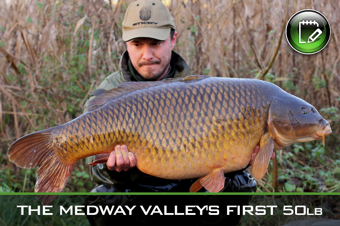 carp fishing medways 1st 50lb featured