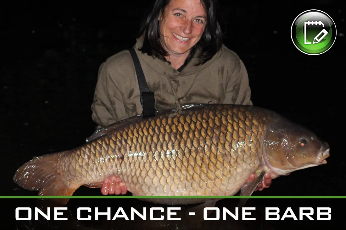 Carp Fishing – One Chance – One Barb – Louise Bowes