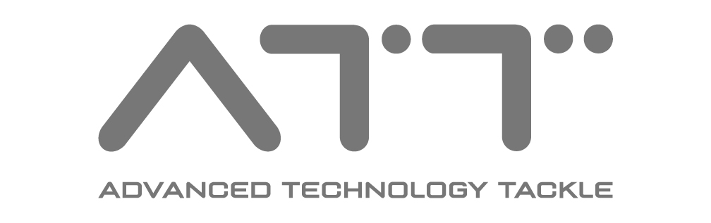 Logo with stylised letters resembling ATT above the words ADVANCED TECHNOLOGY TACKLE in grey, modern font on a white background.