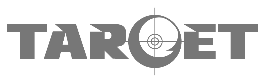 The word TARGET in bold, grey letters with the letter G designed as a target symbol featuring concentric circles and crosshairs.